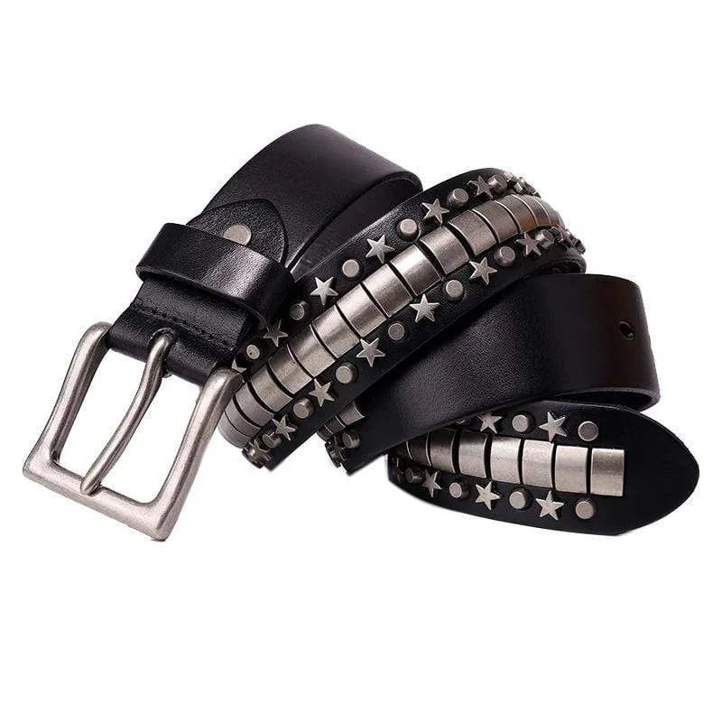 Herren Gothic Gürtel mit Nieten von halber Terete