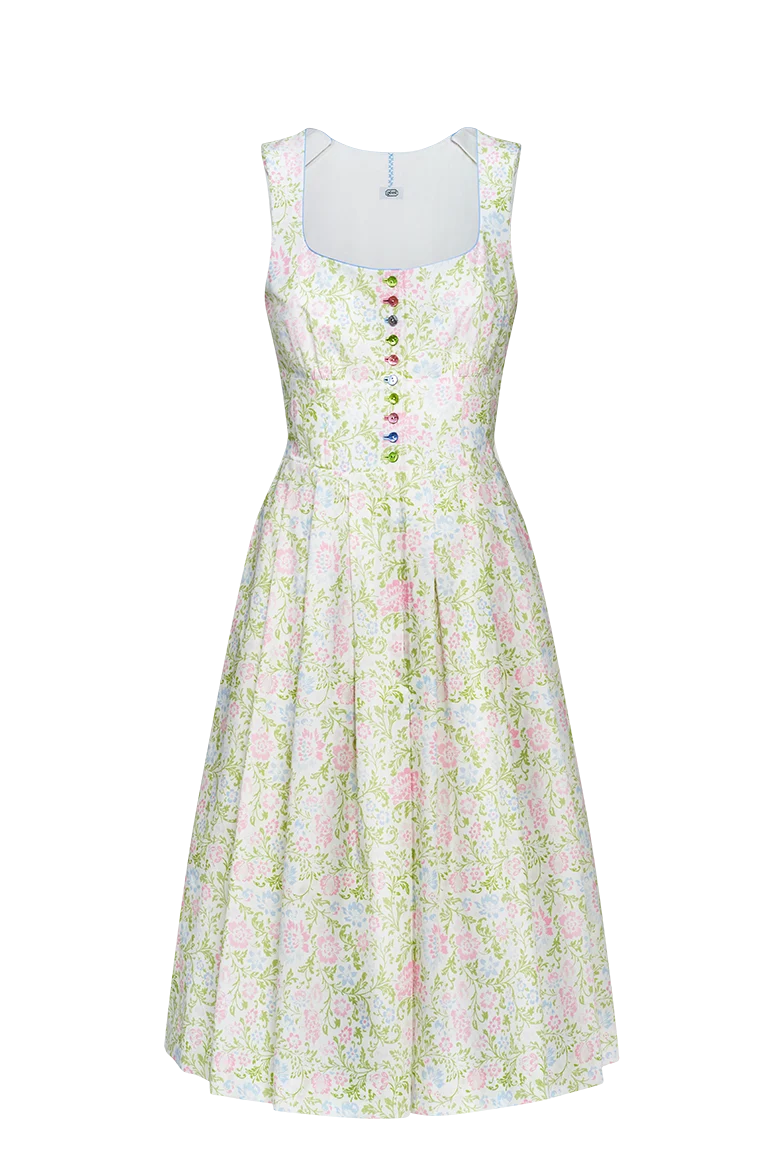 Millefleurskleid mit Modelmuster