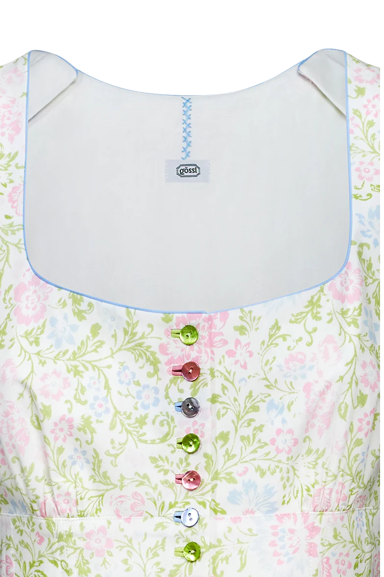 Millefleurskleid mit Modelmuster