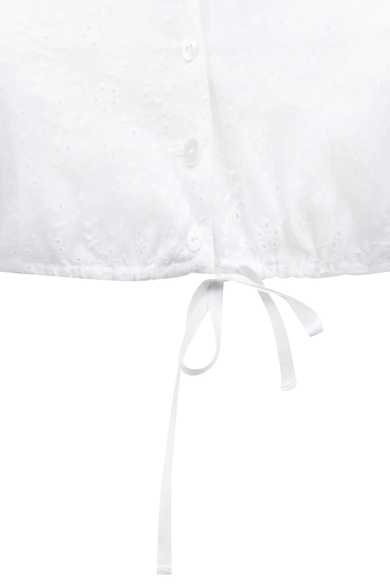 All-over bestickte Dirndlbluse
