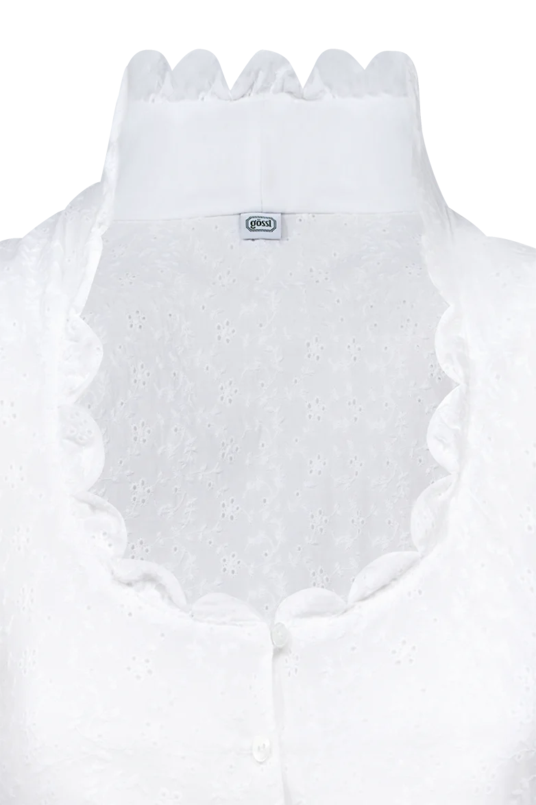 All-over bestickte Dirndlbluse
