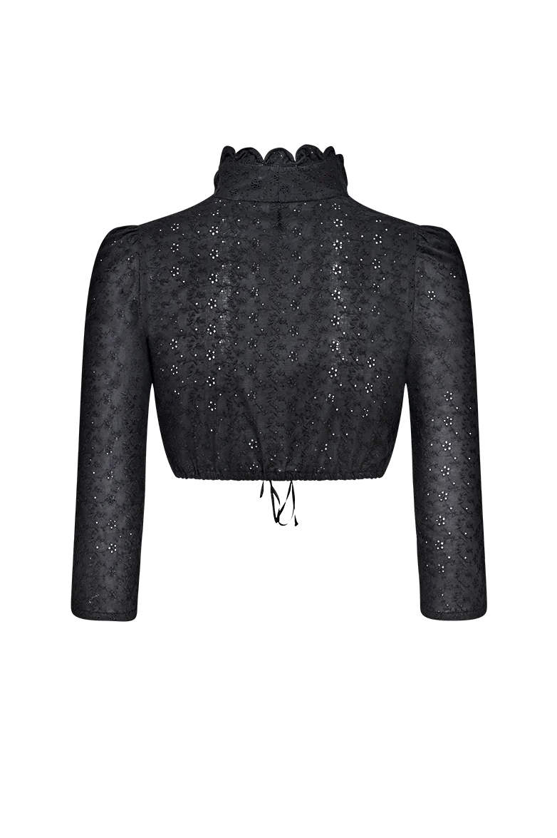 All-over bestickte Dirndlbluse