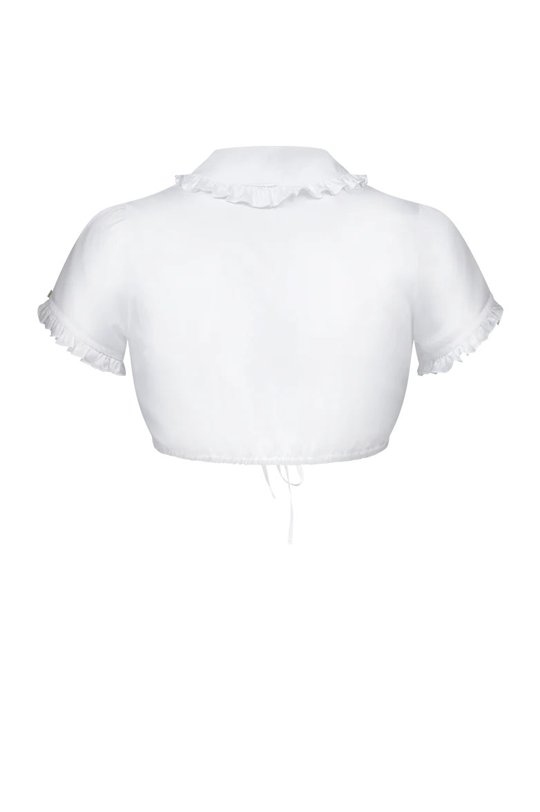 Dirndlbluse mit Schalfacon-Kragen