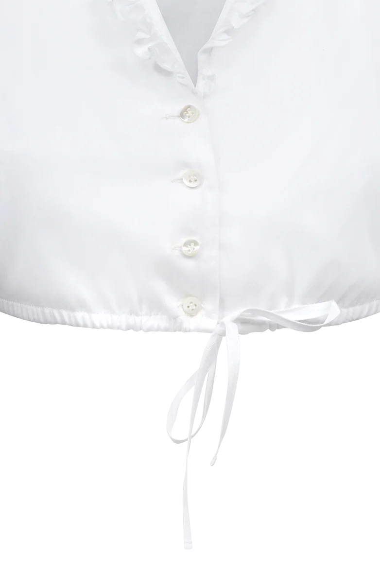Dirndlbluse mit Schalfacon-Kragen