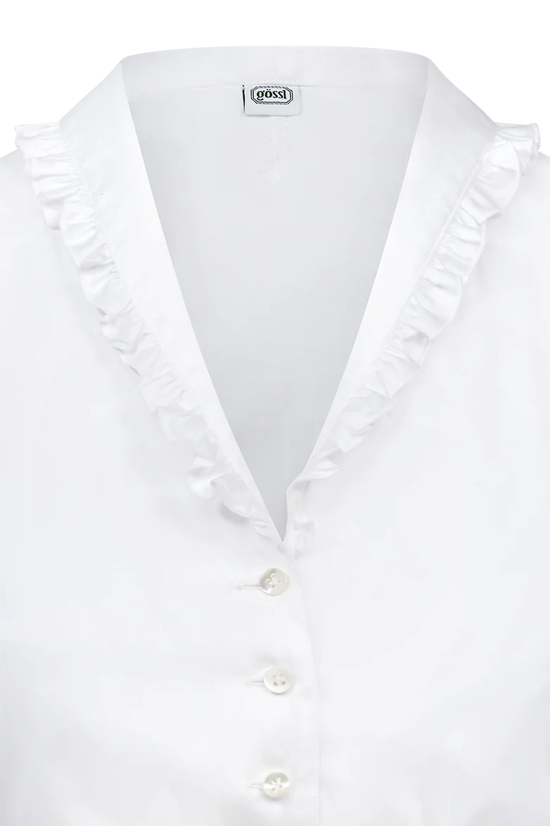 Dirndlbluse mit Schalfacon-Kragen