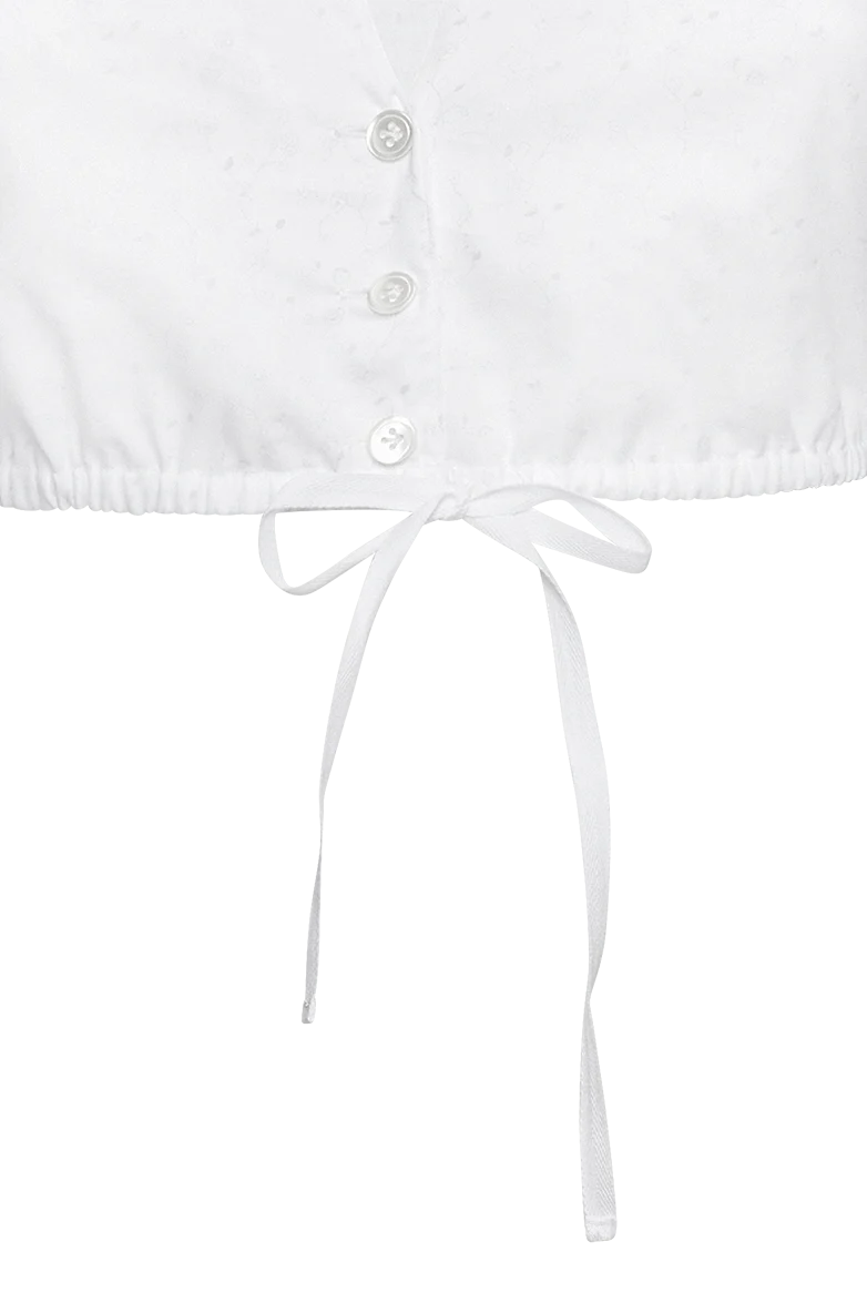 Dirndlbluse mit V-Ausschnitt