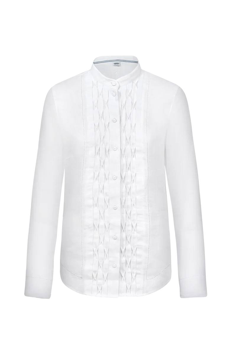 Bluse mit prachtvollem Waffelsmok