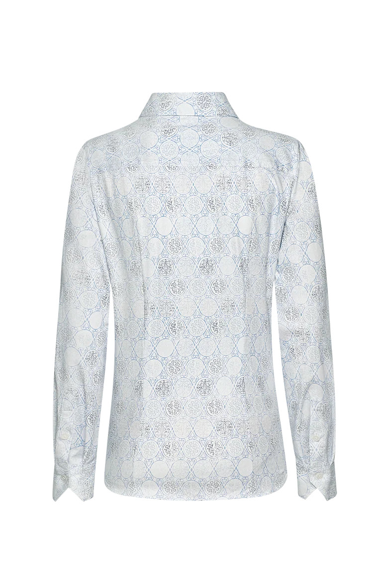 Bluse mit hand gedruckten Modeln