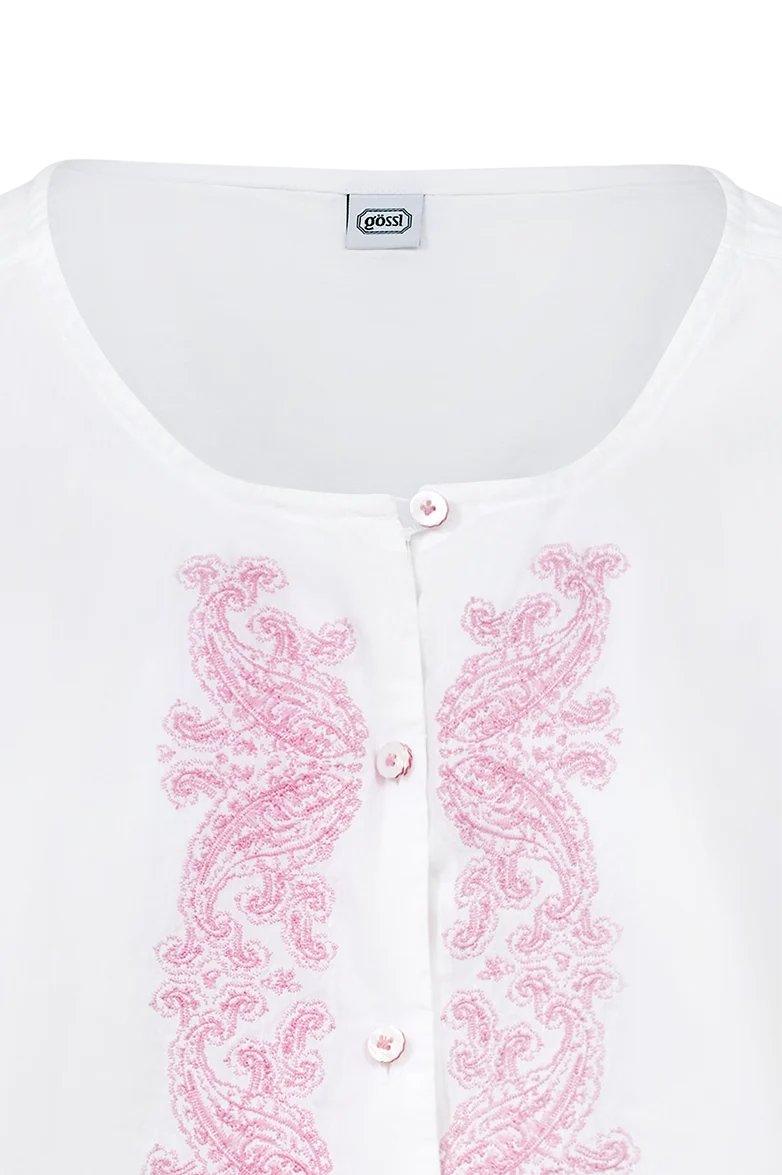 Bluse mit Paisley-Stickerei