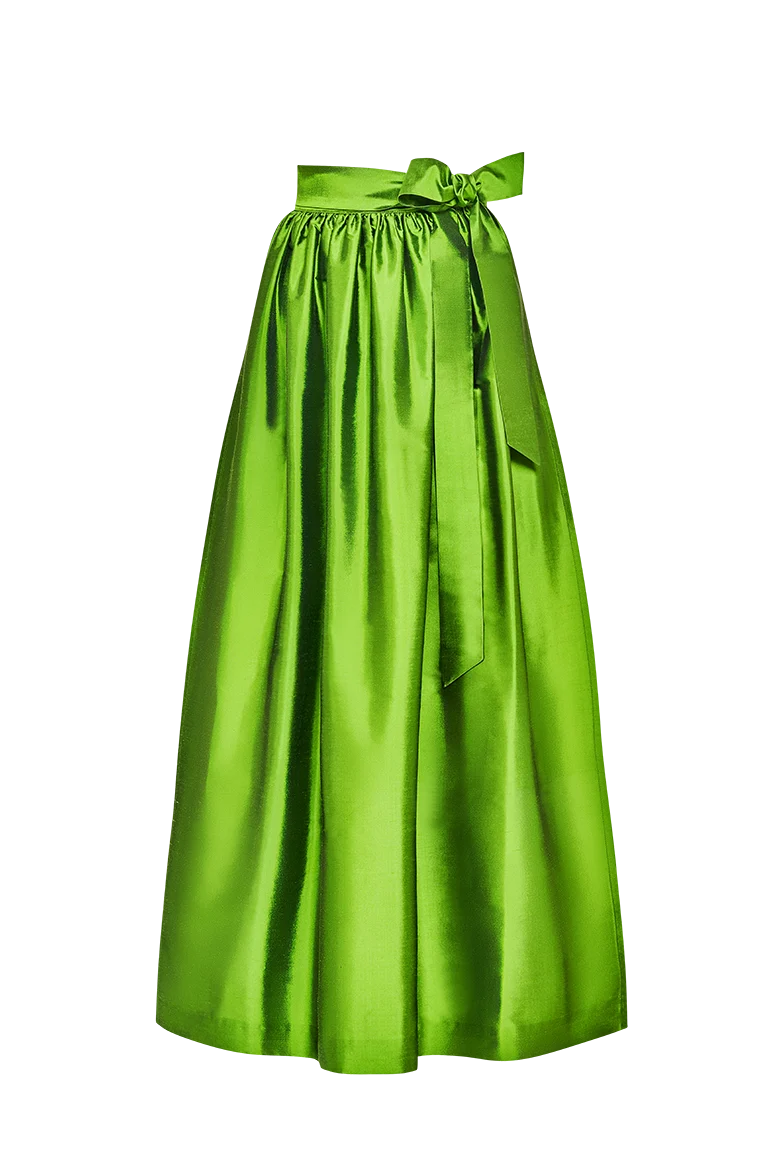Lange Seidenschürze