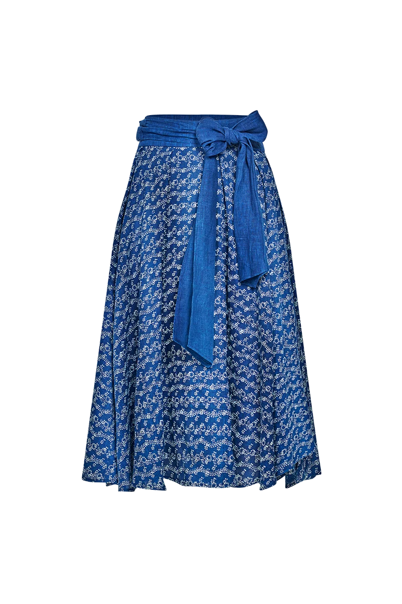 Wickelrock im Blaudruck