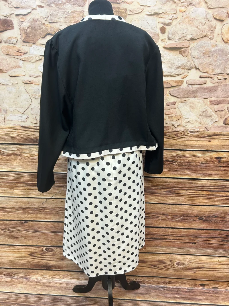 Polka-Dot Kleid + Bolerojacke Gr. 40