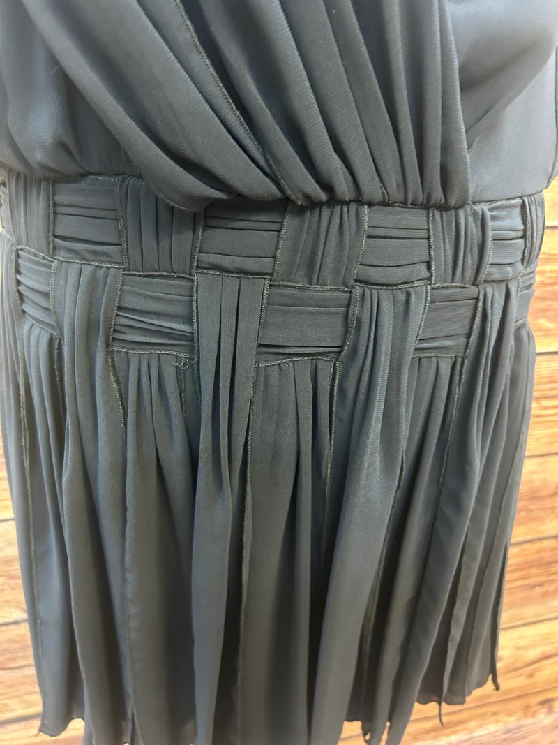 Vintage Kleid Blau Gr. 36 mit tiefer Taille