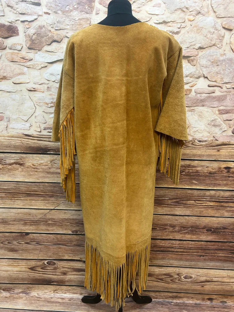 Wildlederkleid - Vintage - Fransen -Gr. 38