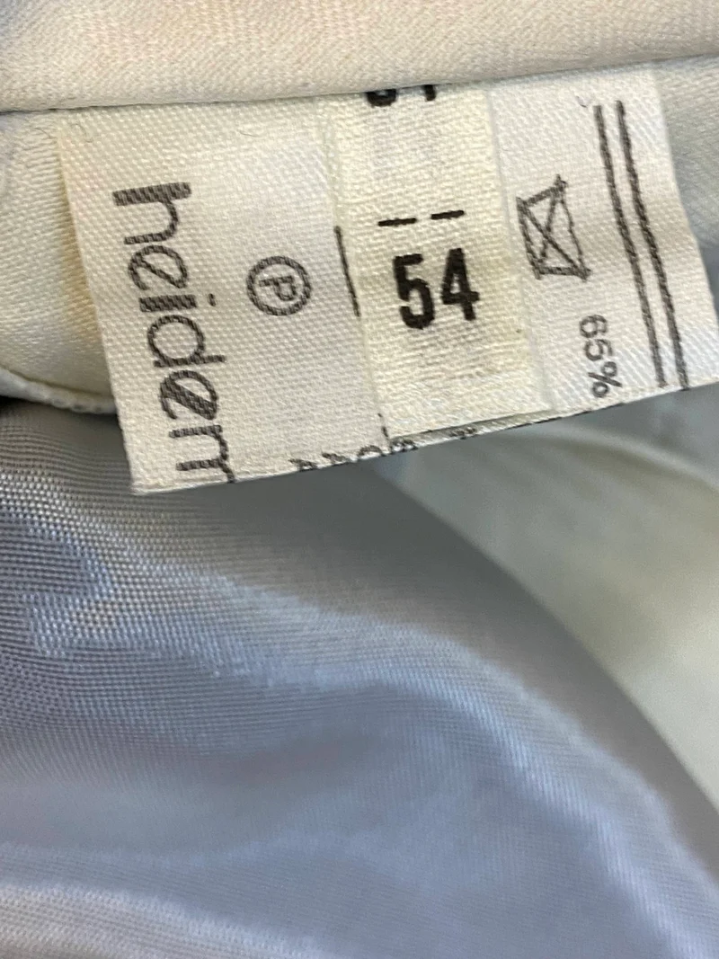 Vintage Bundfaltenhose Herren Gr.54 – Dunkelblau Streifen NOS 80er