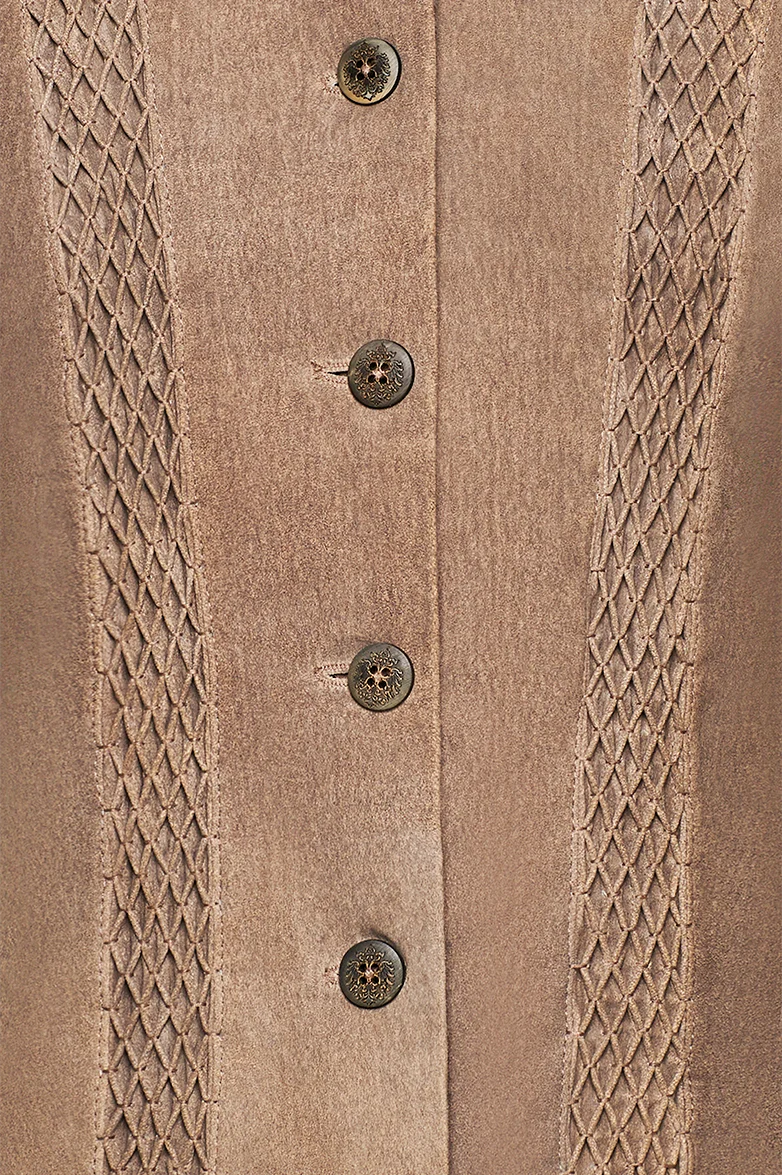 Gesmokte Lederjacke