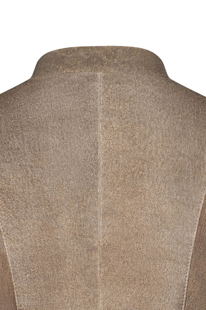 Gesmokte Lederjacke