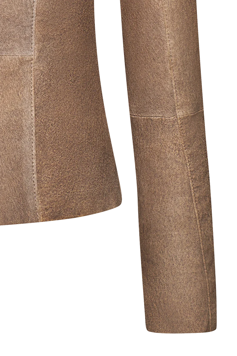 Gesmokte Lederjacke