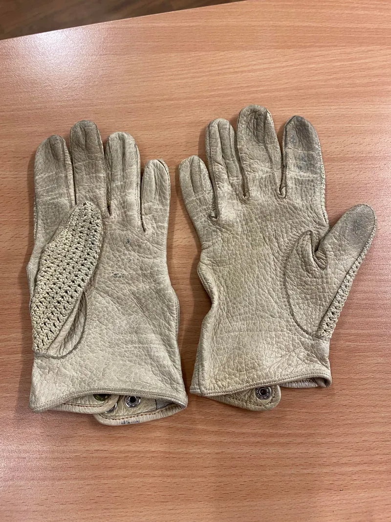 Vintage Damen Leder-Fahrhandschuhe Größe M
