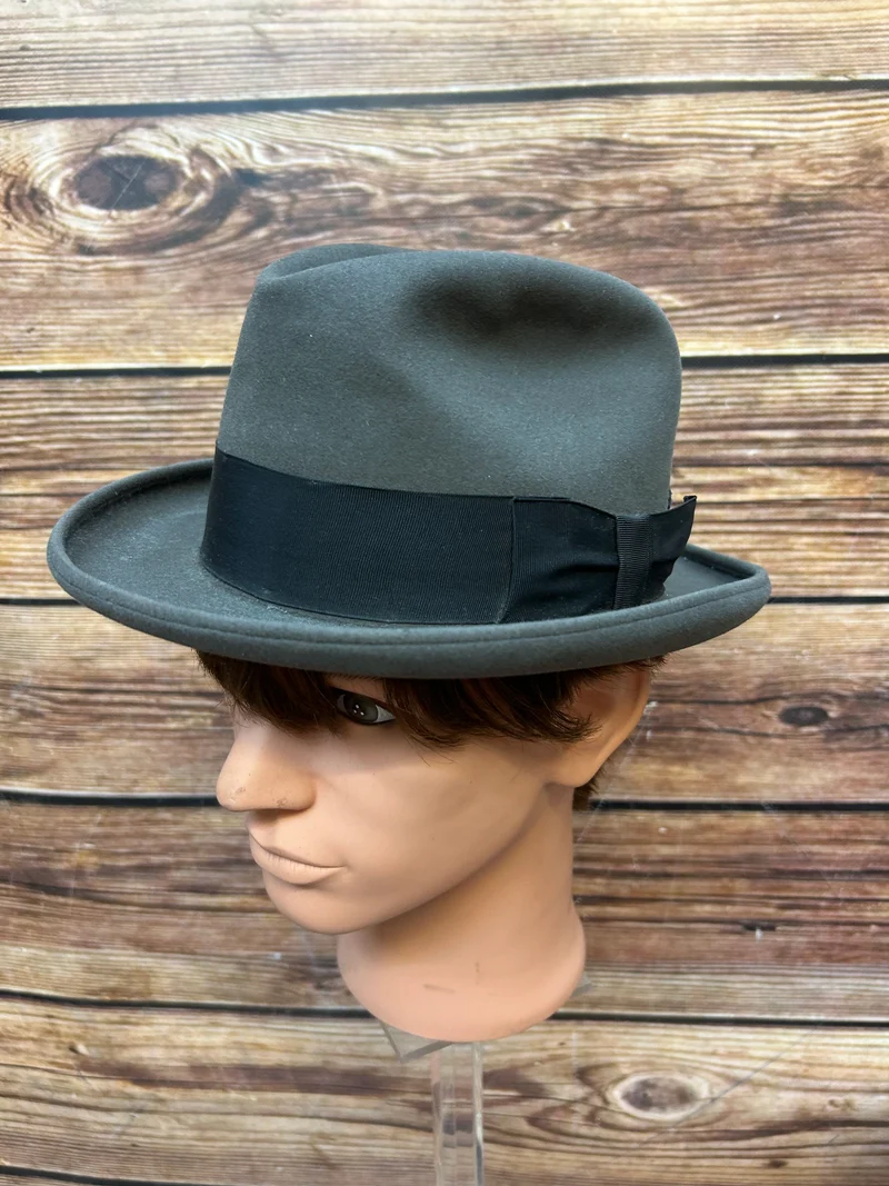 Vintage Hückel Superior Filzhut – Zeitlose Eleganz in Grau