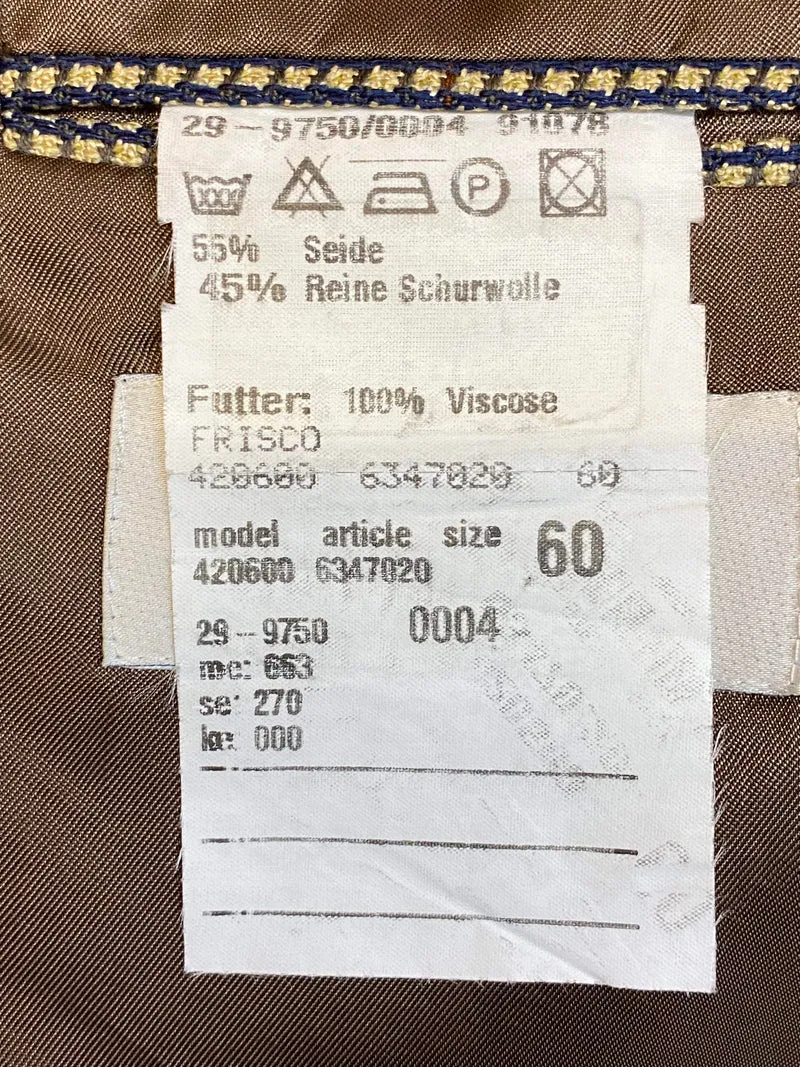 Francesco Medici Vintage Blazer – Gr. 60 | Seide & Schurwolle