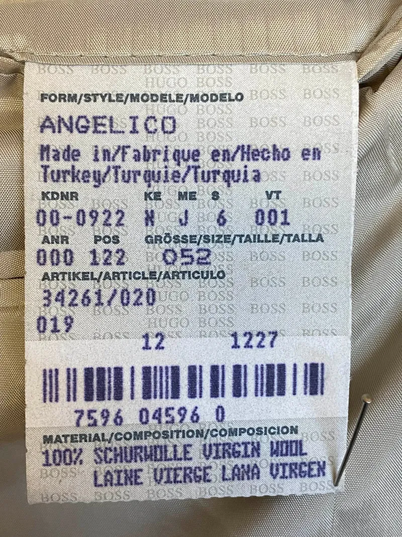 HUGO BOSS Blazer aus Schurwolle – Gr. 52
