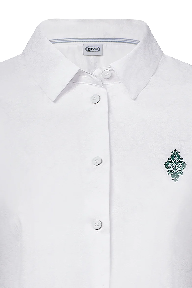 Ornament-Bluse weiß/weiß
