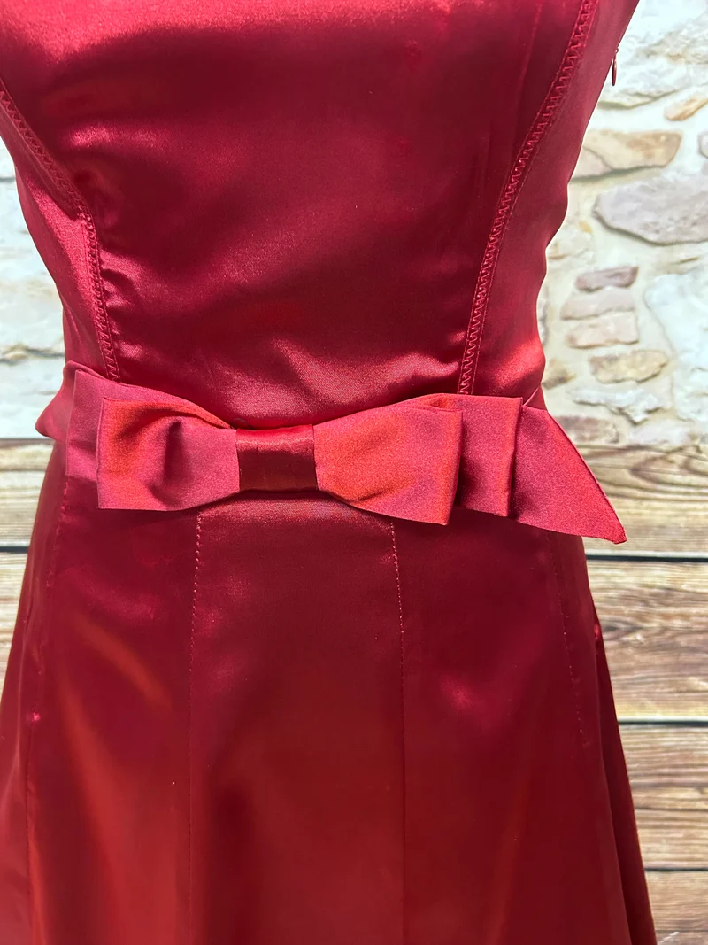 Cocktailkleid rot herzförmig trägerlos Lissa Gr. 36