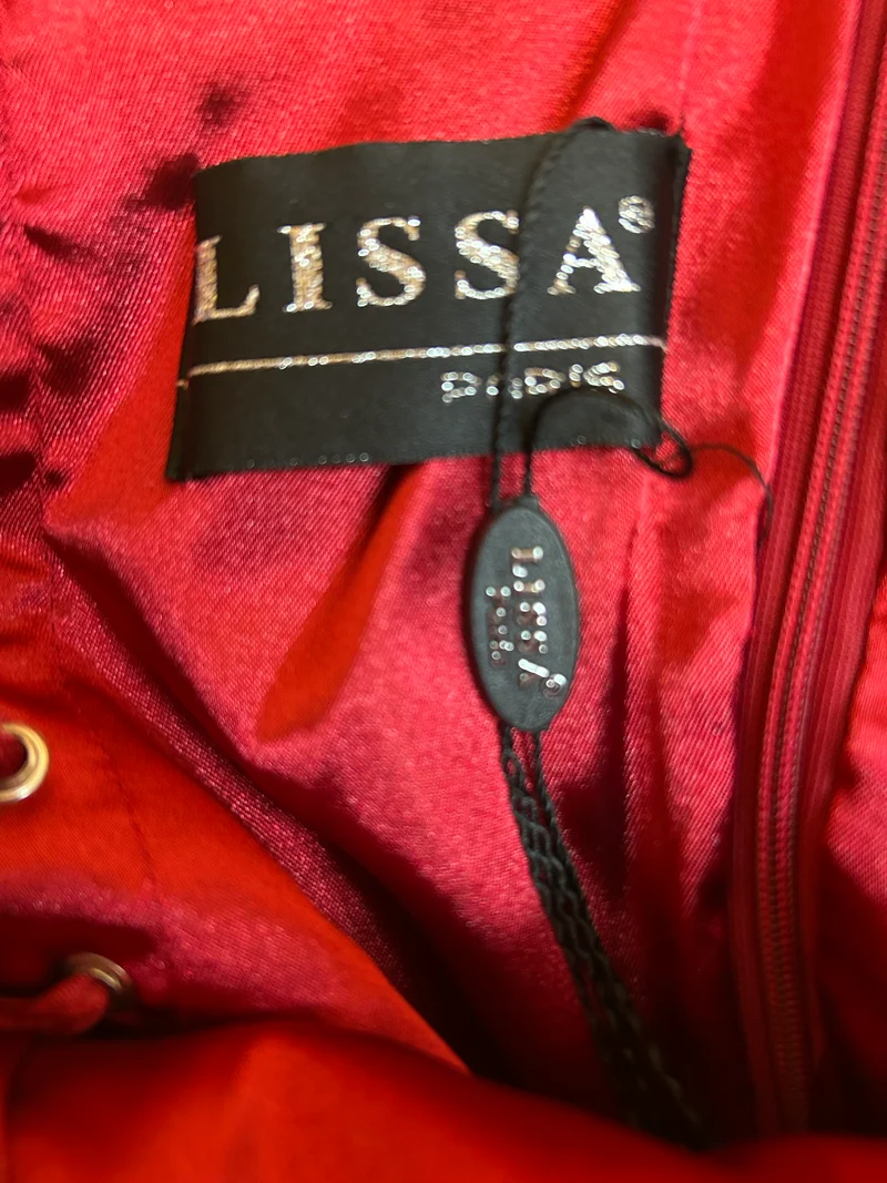 Cocktailkleid rot herzförmig trägerlos Lissa Gr. 36