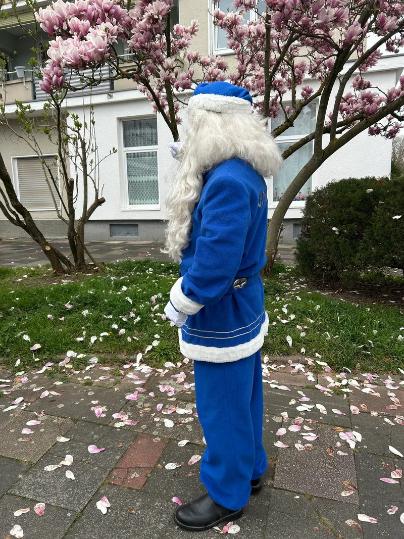 Werbekostüm – Blauer Weihnachtsmann (Citibank)