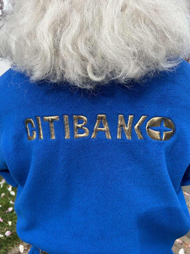 Werbekostüm – Blauer Weihnachtsmann (Citibank)