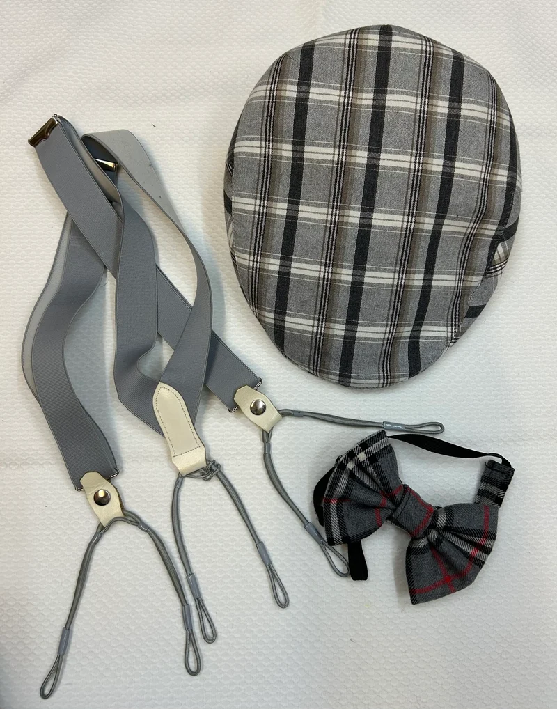 Vintage Accessoire-Set im 20er-Jahre-Stil – Mütze Gr. 59