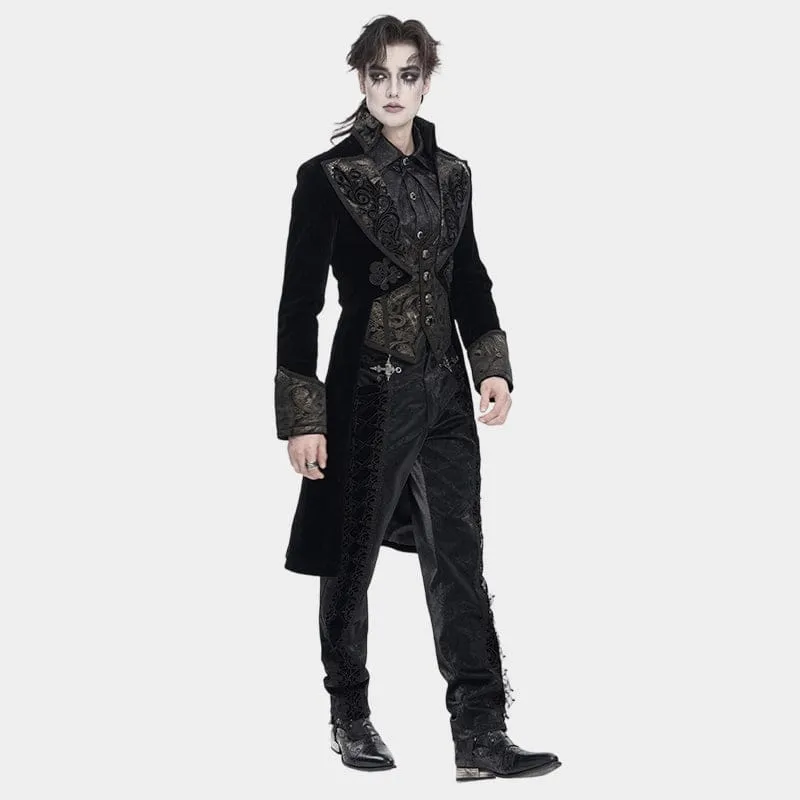 Gothic-Herrenjacke mit einreihigem Revers