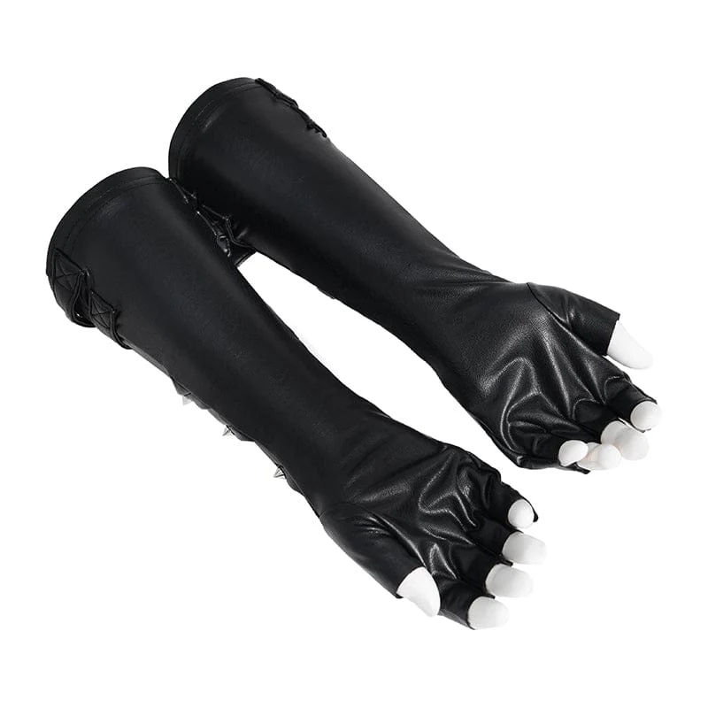 Punk-Nieten-Fingerlose Handschuhe für Herren