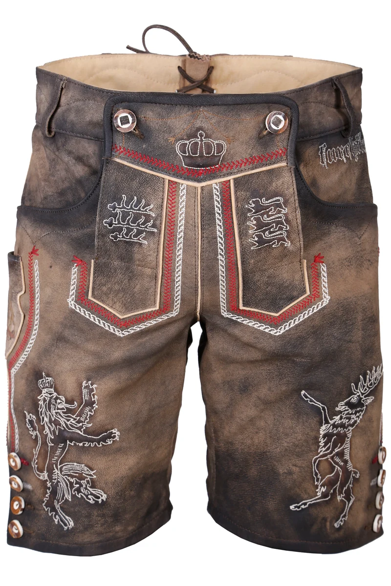 Herren Lederhose % - FURCHTLOS UND TREU - Trachtenhose - Krüger Buam - 092649-000-0007