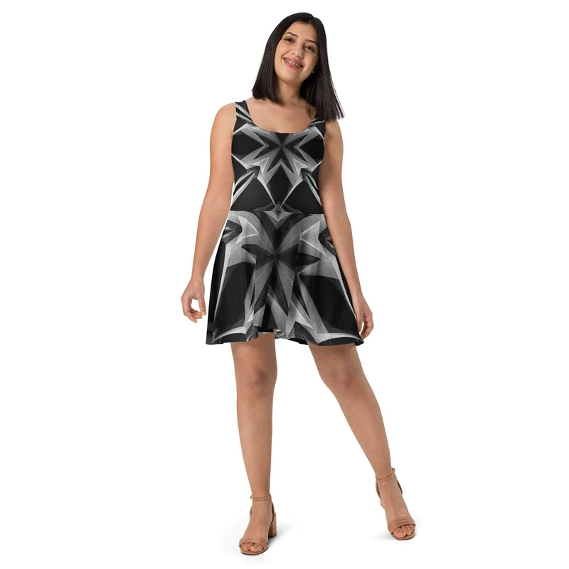 Modern Geometry Skater Dress