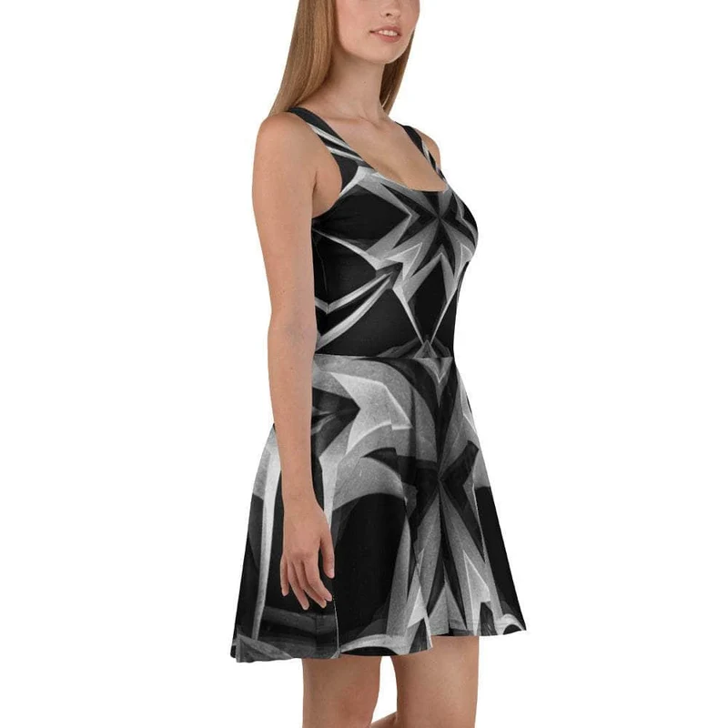 Modern Geometry Skater Dress