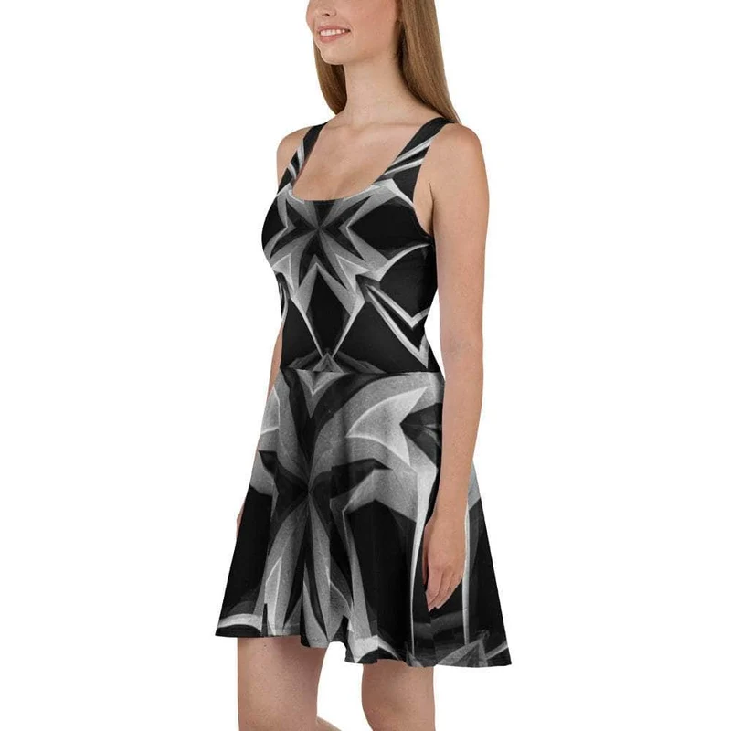 Modern Geometry Skater Dress