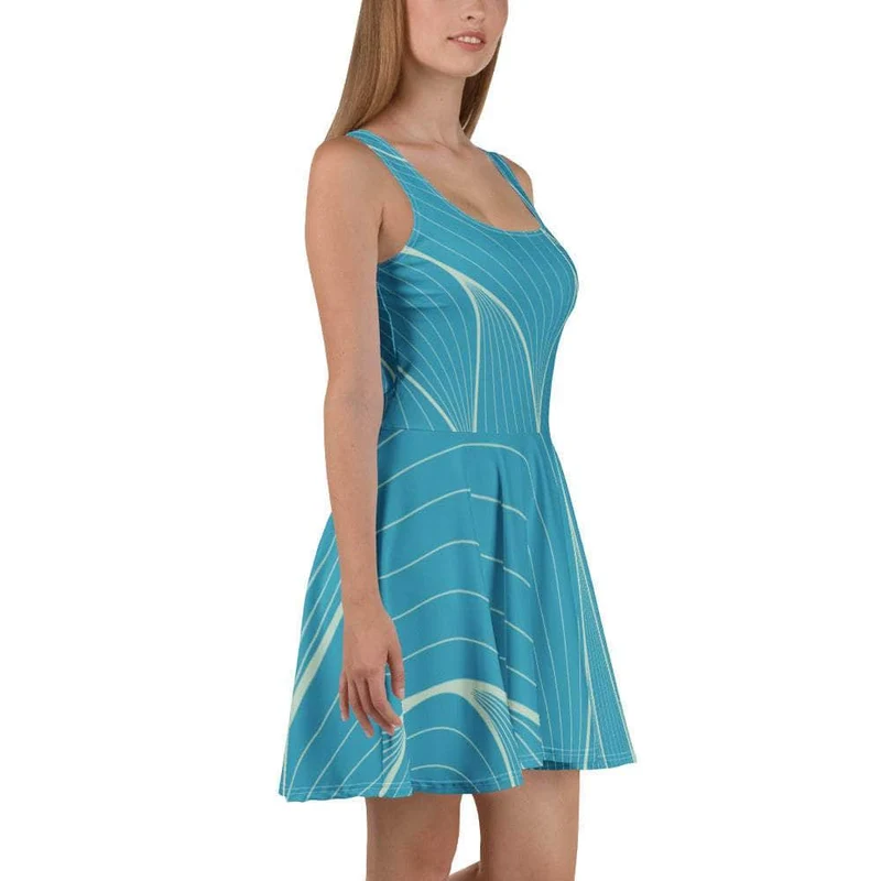 Turquoise Flow Skater Dress