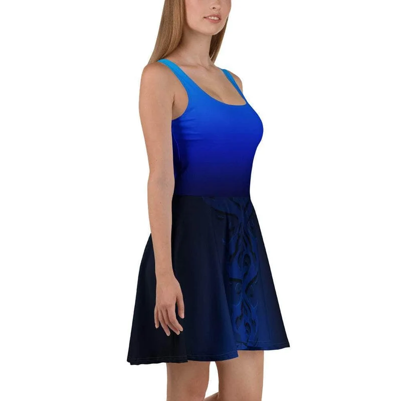 Deep Ocean Gradient Skater Dress