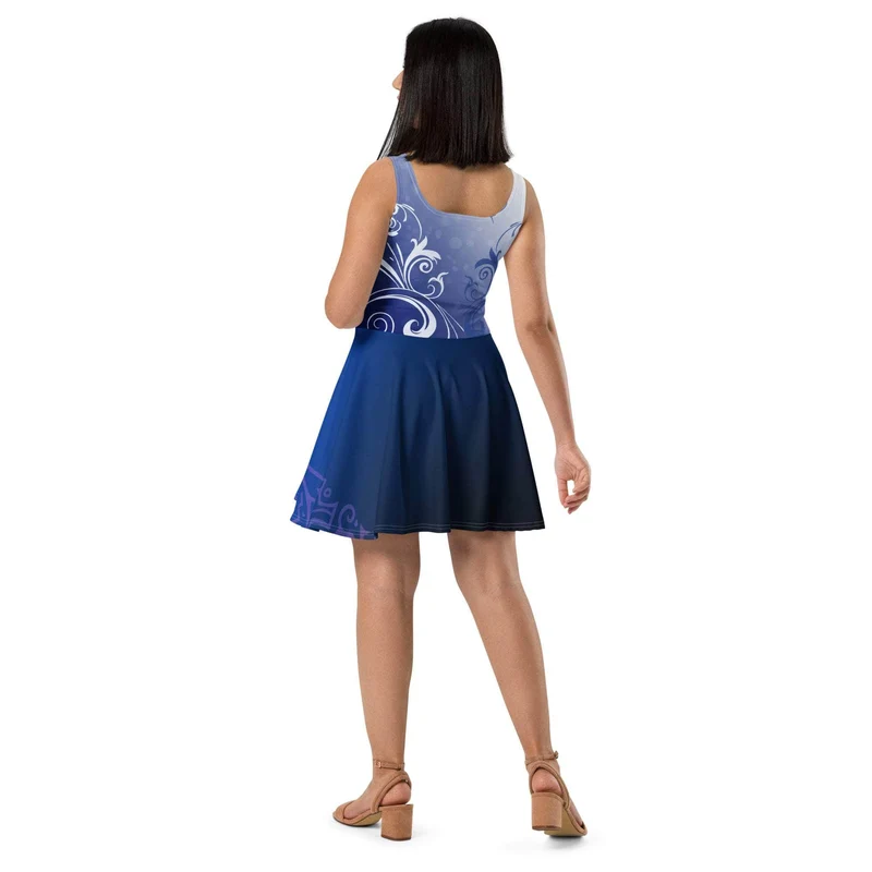 Sky Blossom Skater Dress