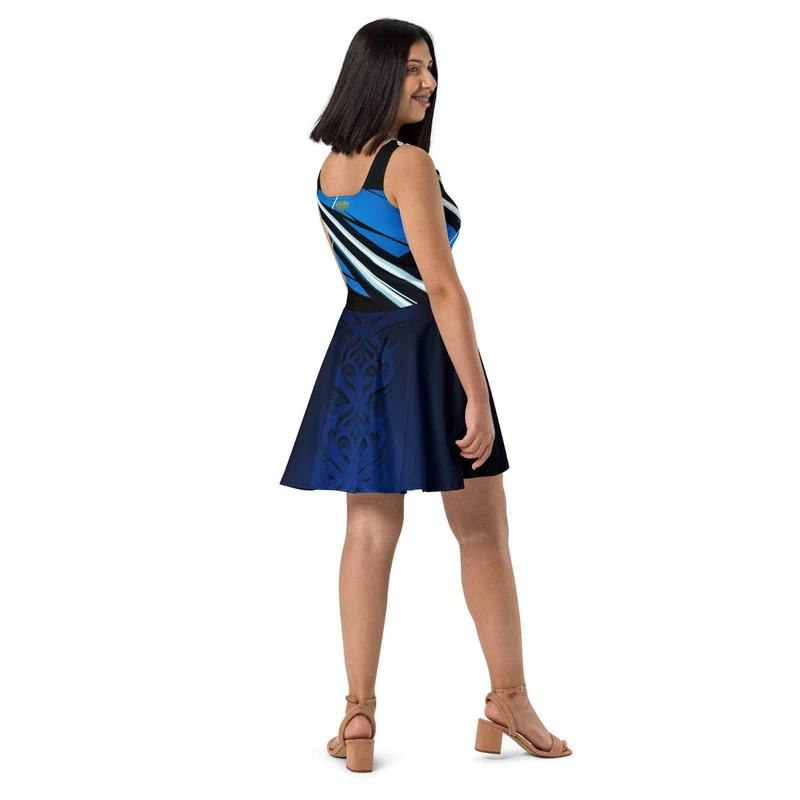 Azure Fusion Skater Dress