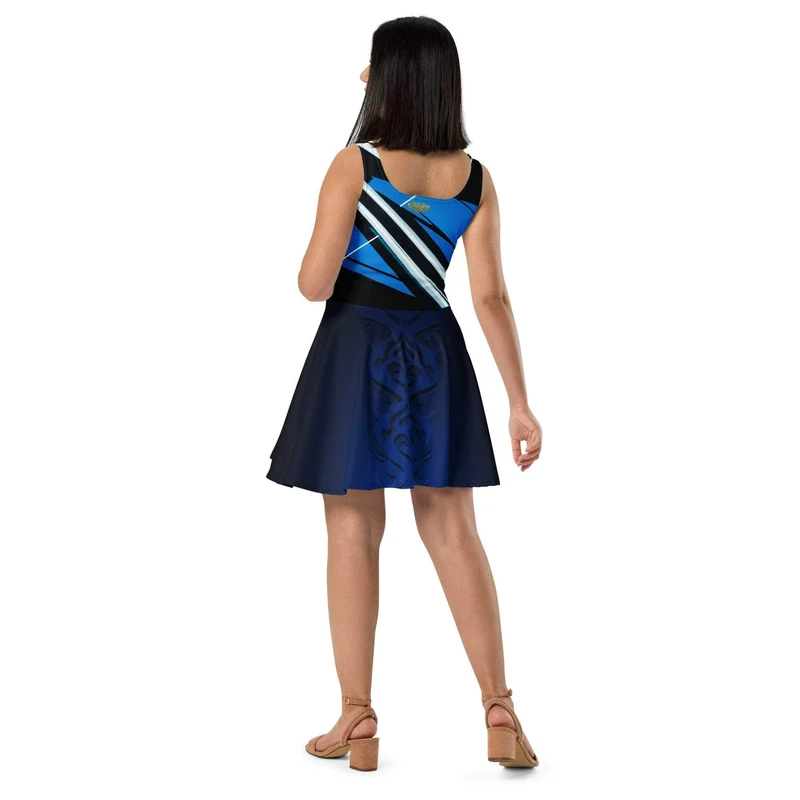 Azure Fusion Skater Dress