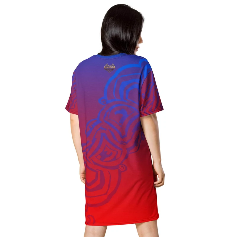 Cosmic Wave T-shirt Dress