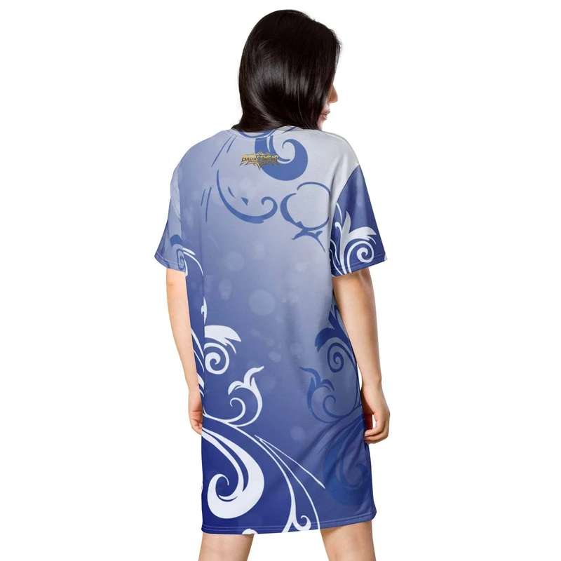 Blue Vine T-shirt Dress