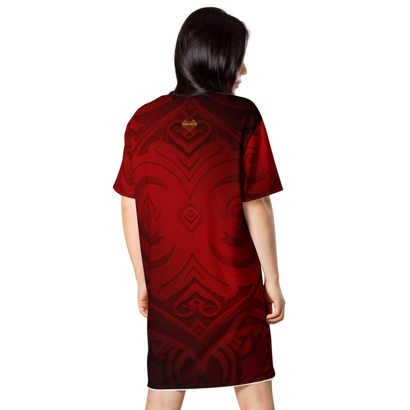 Obsidian Crimson T-shirt Dress