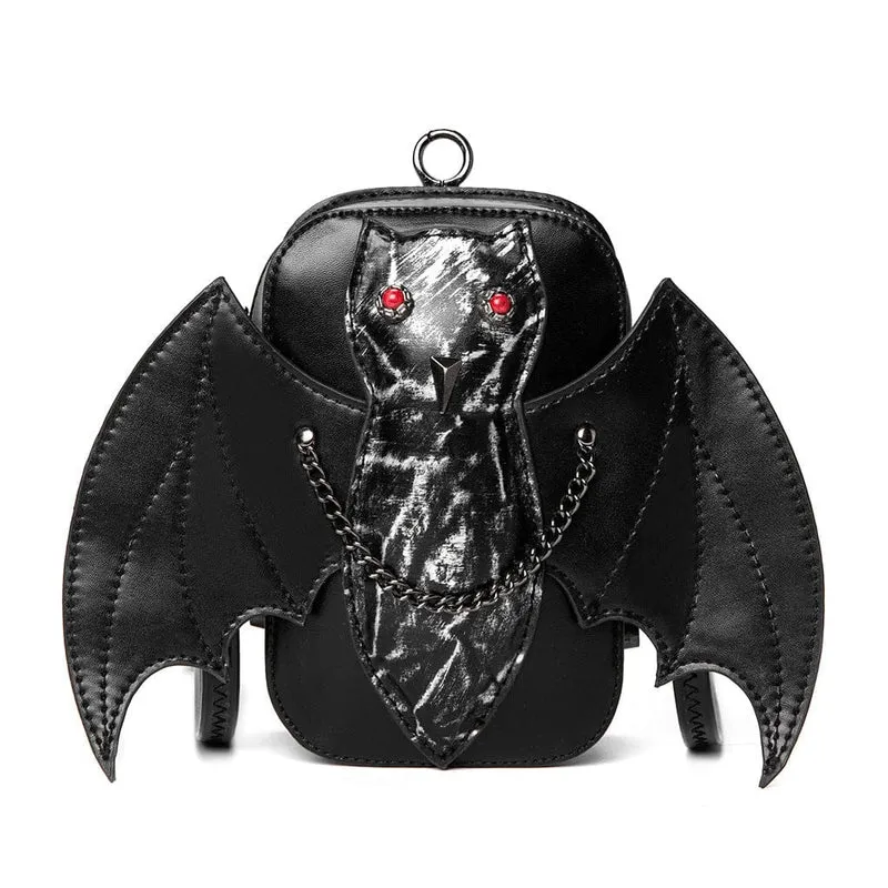 Unisex Punk Fledermaus-Kettentasche