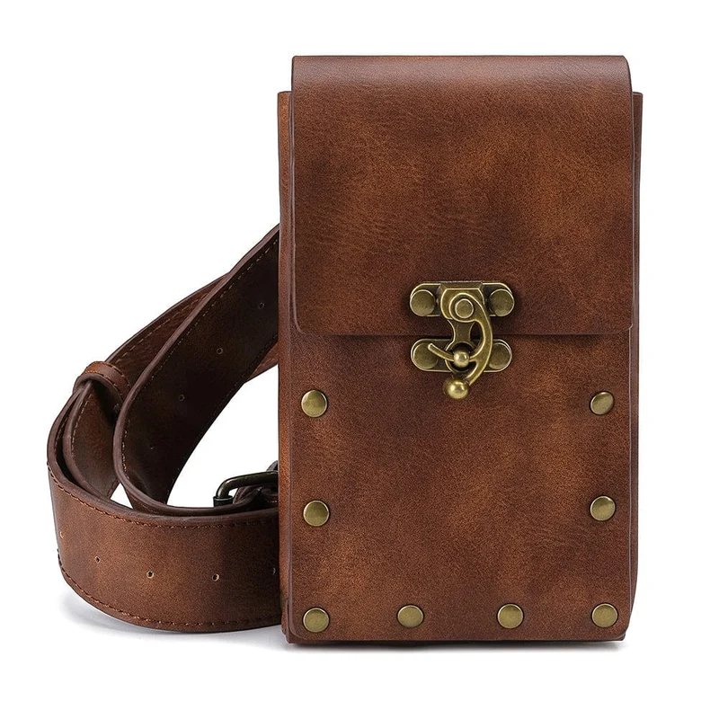Unisex Vintage Gürteltasche mit Nietenverschluss