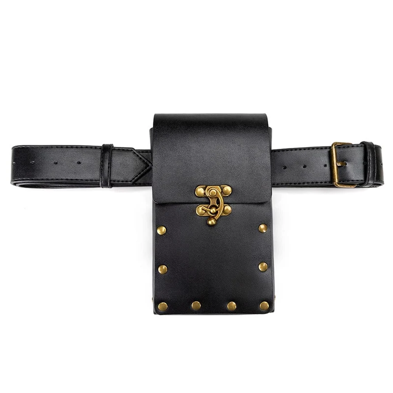 Unisex Vintage Gürteltasche mit Nietenverschluss