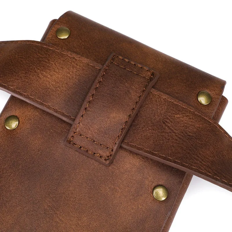 Unisex Vintage Gürteltasche mit Nietenverschluss